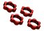 WHEEL NUTS 17MM SERRATED RED - Imagem 1