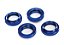 TRAXXAS Blue Aluminum GTX Shock Spring Retainers (4) - Imagem 1