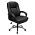 Cadeira de Escritório em PVC Bonded Leather Preta com Estrutura Ergonômica CADE-DO-HLC-1402L-1B - Imagem 1