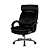 Cadeira de Escritório em PVC Bonded Leather Preta com Design Ergonômico CADE-DO-HLC-1427L-1 - Imagem 1