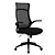 Cadeira de Escritório em Malha Preta com Design Moderno CADE-DO-HLC-3688F - Imagem 1