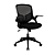 Cadeira de Escritório em Malha Preta com Estrutura Ergonômica - Modelo DO-HLC-3518F - Imagem 1