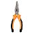 Alicate de Bico Meia-Cana 6" Cabo Emborrachado Laranja e Preto - Imagem 2