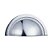 Puxador Concha Shell 64mm Cromado Zen - Imagem 2