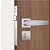 Fechadura Roseta Quadrada RQ1 Inox para banheiro 823/09 WC - Imagem 1
