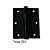 Kit Dobradiças para Porta 3" X 2.5" X 2mm Inox Polido Preto K402PR Geris - Imagem 1