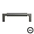 Puxador Zigrinato IL1780 96mm Grafite Escovado Italy Line - Imagem 1