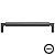 Puxador Zigrinato IL1780 160mm Preto Italy Line - Imagem 1