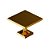 Puxador Drito IL-2249 30mm Ouro Real Italy Line - Imagem 1