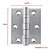 Dobradiça com Rolamento 3" X 2,5" X 2mm Inox Escovado 76005 3 unidades - Stam - Imagem 2