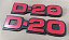 Par Emblema Paralama Vermelho D20 Original GM - D20 93/96 - Imagem 4