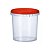 P460 - Pote Plástico Redondo Com Lacre 460 ml - 100 Unidades (Tampas Coloridas) - Imagem 2