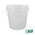 10 unidades - Balde 5 litros Branco com alça resistente tampa e lacre de segurança, tintas, conservas, molhos, bebidas, doces, salgados - Imagem 2