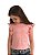 Camiseta Canelada Babado Rosa - Imagem 1