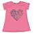 Camiseta Pink Coração Paetes - Imagem 1