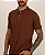 Camiseta Gola Polo Masculino Marrom - Imagem 1