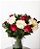 BUQUÊ PREMIUM -7 ROSAS VERMELHAS E 7 ANASTASIAS BRANCAS E FOLHAGENS DE RUCUS - Imagem 2