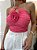 Cropped Drapeado Gota Flor Guilhermina - Imagem 1