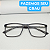Armação para óculos de grau masculino modelo Cinza/Transparente CV250 - Imagem 5