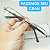 Armação de óculos masculino resistente metal prata retangular CV210. - Imagem 1