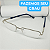 Armação de óculos masculino resistente metal prata retangular CV210. - Imagem 3