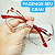 Armação para óculos de grau Feminino gatinho Metal Vermelho modelo CV1055 - Imagem 1