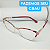 Armação para óculos de grau Feminino gatinho Metal Vermelho modelo CV1055 - Imagem 3