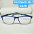 Armação de óculos grau masculino resistente estiloso Azul modelo CV216. - Imagem 4