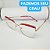 Armação para óculos de grau feminino Vermelho/Dourado modelo CV1093 - Imagem 3