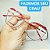 Armação para óculos de grau feminino Vermelho/Dourado modelo CV1093 - Imagem 1