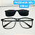 Óculos armação de GRAU masculino Clip On moderno modelo CV287 - Imagem 5