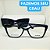 Armação para óculos de grau feminino Clipon Azul estilo blogueira armação modelo CV1122 - Imagem 4