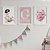 Quadros para quarto de bebê Jardim Menina Rosa com inicial do nome - Imagem 1