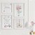 Quadros para quarto de bebê Jardim encantado Flores, Menina e Nome + Quadro Santo Anjo - Imagem 1