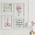 Quadros para quarto de bebê tema jardim encantado Flores e Menina com Nome - Imagem 1