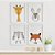 Quadros para quarto de bebê Safari Animais Escandinavos Floresta - Imagem 1