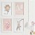 Quadros para quarto de bebê Bailarina Sapatilha  Flores + Quadro com inicial e nome - Imagem 1