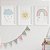 Quadros para quarto de bebê Nuvem Sol e Arco íris - Imagem 1
