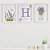 Quadros para quarto de bebê Lavanda com Inicial e Nome - Imagem 1