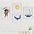 Quadros para quarto de bebê Pirata Sol Baleia Caranguejo - Imagem 1