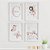 Quadros para quarto de bebê Fada Borboletas e Flores com Inicial e Nome - Imagem 1