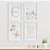 Quadros para quarto de bebê Santo Anjo Borboletas Flores com Inicial e Nome - Imagem 1