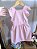Vestido Salopete Menina em Linho Transpassado Modelo Isa - Imagem 1