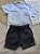 Conjunto Menino: Camiseta Multicor e Bermuda Molejeans - Imagem 1