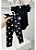 Conjunto Bebê Menina: Body de Ribana e Calça Suede Estampada com Faixa - Imagem 2