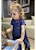 Vestido Infantil Jeans: Estampa Frontal e Bolsos - Imagem 1
