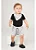 Conjunto Bebê com Body, Babador e Shorts - Imagem 1