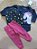 Conjunto 3 Peças Bebê Menina: 2 Bodys e Calça - Imagem 1