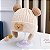 Touca Infantil Tricô com Pompom E Bordado Ursinho - Imagem 5