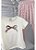 Conjunto Infantil Rosa: Blusa Laço e Legging Tule Corações - Imagem 2